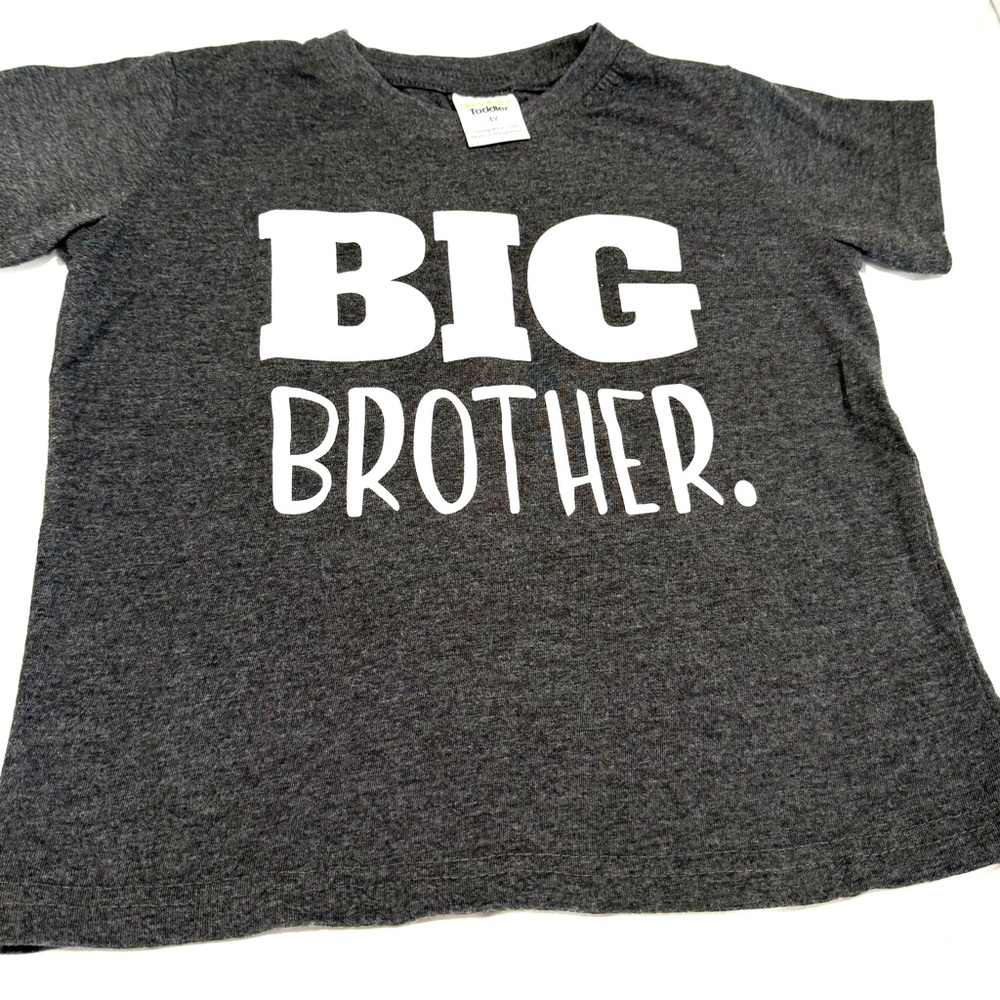 4T Kids “Big Brother” Tee - Dark Gray